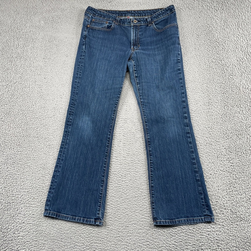Polo Jeans Co Ralph Lauren Jeans Womens 14x32 Blue Kelly Stretch Bootcut Denim
